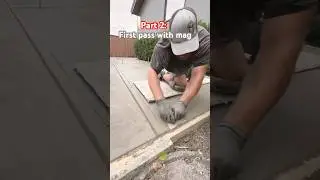 Part 2: First Pass with Mag Float #lucidconcrete #concrete #concretepatio #cement #satisfying #part2