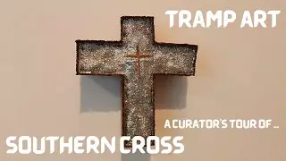 collection of tramp art crucifixes by anonymous outsider artists @ Outsiders and Others Gallery