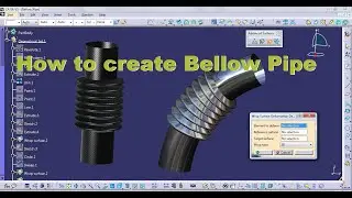 How to create a Bellow Pipe in CATIA V5 using Wrap Surface - CAD Model 02