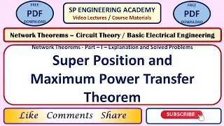 CT 01 Network Theorems   Part   I   Explanation and Solved Problems   Super Position and Maximum Pow