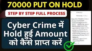 Cyber Crime Amount put on Hold Full Process in Hindi | Court Order Full Process #cybercrime