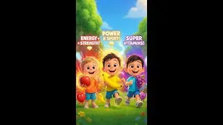 3 Super Fruits! Energy &bull; Power &bull; Speed! 🍎🍌🍇 Kids' Magic Fruit Song 🎶 | Kids' short