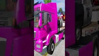 Flatbed Truck Mcqueen  - Transportation with Truck - Pothole vs Car | BeamNG.Drive #174