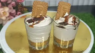 Lotus Biscoff Glass Dessert Recipe|Only For 3 ingredients|Chocklet Dessert|#ytvideos #ytviral #food 