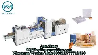 Kraft Bread Paper Bag Making Machine for V Bottom Bags,M&aacute;quina para fabricar bolsas de papel