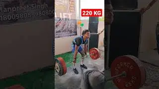 Deadlift 220 kg 🏋️&zwj;♂️ PR Highest lift🔥 in 70 kg weight #shorts #workout #bodybuilding #powerlifting