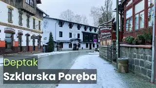 Deptak, ul. 1-Maja w Szklarskiej Porębie po remoncie (rano)