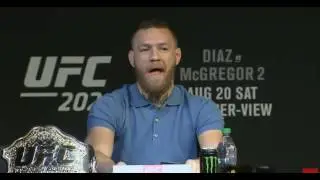 Press conference 202 Conor Mcgregor Nate diaz | Conor Mcgregor throw bottle at Diaz team