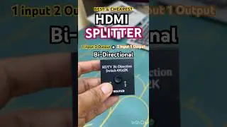 Sounce HDMI Switch 4K 60Hz 🔀 | 2 in 1 Out | Best HDMI Splitter for Gaming, TV & PC Setup