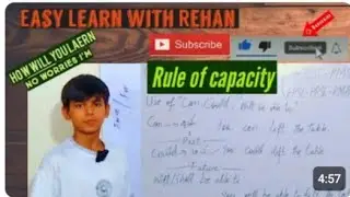 Rule of capacity#education #basicgrammer