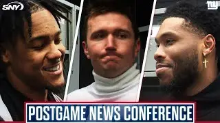 Tyrone Tracy Jr., Drew Lock, and Wan'Dale Robinson on emotions as Giants' season ends | SNY