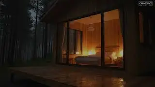Dark Rain Near a Forest House 🌧️ Cozy Night Sounds for Deep Sleep