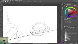 Character Illustration ✦ Hair Clean-Up & Rendering ✦ Photoshop 2023 Digital Art Live 19.01.25