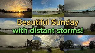 Beautiful Sunday in Suntree, Melbourne, Florida, with distant storms throughout the day! (4K)