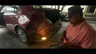 Repairing Hyundai Elantra rear end collision 2016