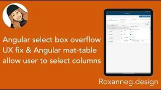 Figma Tutorial :  Angular Selector  and Angular Table allow User to Select Columns and Search