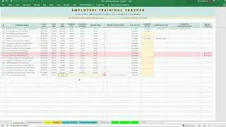 Employee Trainings Tracker Excel - Training Logs and Add Participants tabs