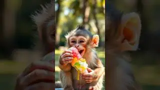 #monkey #eating #icecream #shorts