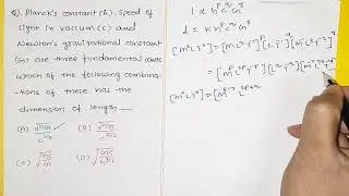 Planck&rsquo;s constant (h), speed of light in vacuum (c)|Units and Measurements|IITJEENEET|Physics|Telugu