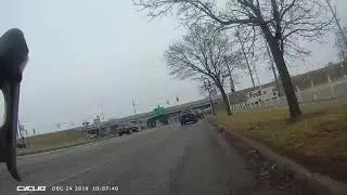 Van entering my line of travel, off forward facing camera.