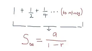 geometric progression| sum to infinity examples