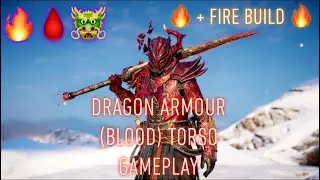 Assassin's Creed Valhalla | Blood Dragon Armor Gameplay + Fire Build 🐲🩸🔥