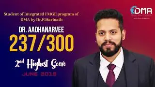 Triumph of DMA's students in FMGE June 2019 second highest score in all India FMGE I DMA, Chennai