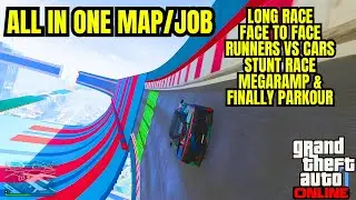 All in One Map - TODO en Uno 30 #stuntrace #megaramp #parkour #facetoface #carsvsramp #gta5 #gtav
