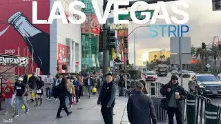 Beautiful Las Vegas Strip Walking Tour Sunset 🌇 to Night | January 2025 |              [4K HDR]