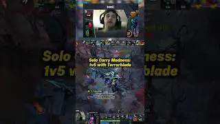 Solo Carry Madness: 1v5 with Terrorblade #dota2