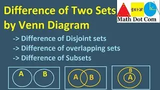 Difference of Two Sets using Venn Diagram | Math Dot Com