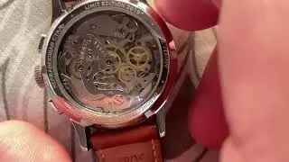 One minute run time of a poljot 3133 movement with chrono active.