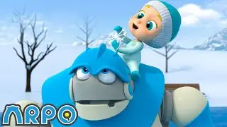Arpo's Epic Ice Skating Fail 🧊 ARPO Cartoons | 30 MINUTES | Anime Compilation | Videos for Kids!