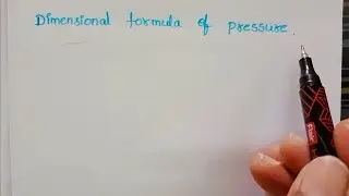 dimensional formula of pressure
