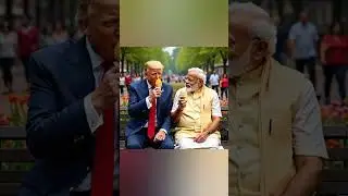 Donald trump and narendra modi eating ice cream 🍦