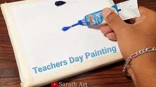 Teachers day special painting | Lord Buddha preaching his monks Acrylic Painting