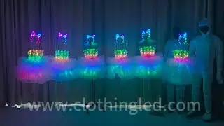 LED lighted halter mini dress