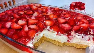 أسهل تشيز كيك في العالم 🌎 تشيز كيك فراولة 🍓 في منتهي اللذاذه وبطريقة  سهلة وبسيطة للمبتدئين