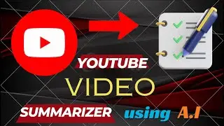 Summarize Youtube video A.I  #pythonproject