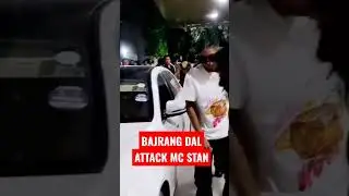 Bajrang dal attack on mc stan indore show🤬 #shorts #ytshorts #viral #mcstan