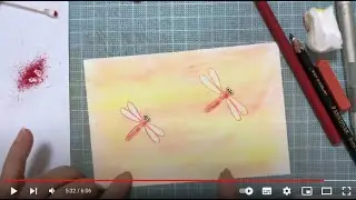 【初心者のためのパステルアート通信講座】ちゃんとトンボに見える赤とんぼの簡単な描き方