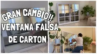 🪟✨ ¡CÓMO HACER UNA VENTANA FALSA DE CARTÓN FÁCIL Y RÁPIDO! 🎨 ✅