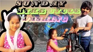 Unlock the Secret to Washing Your SUNDAY Bike Cycle ! Anilraj001 | Princy Chinnu | Sunday Free Time