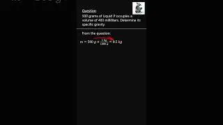 Specific gravity - Example 1 (find the specific gravity)! density, specific weight, mass, weight