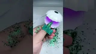 Nail glitter + Clear poly gel.