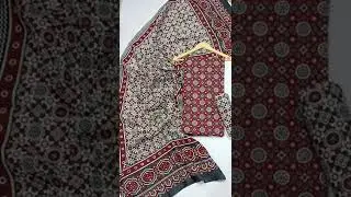 Fabric Cottonndmade ajruk block print#3pc suit Price 1700/- With Free Delivery 🚚#