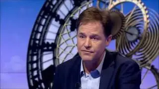 Nick Clegg pauses following cretinous tabloid rhetoric