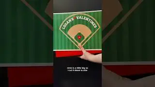 make a baseball field Valentine box with me ⚾❤️ #baseballlife #valentinesday #valentinesdayideas