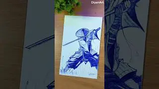 Pen Art Samurai Drawing 🖊️ | Simple and Cool Drawing 🖊️ #drawing #samurai