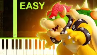 Castle Theme | New Super Mario Bros. Wii  - EASY Piano Tutorial